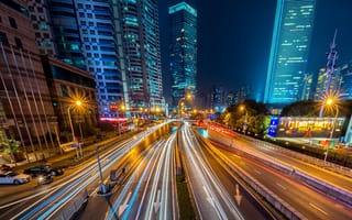 Картинка city, lights, buildings, night