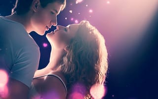 Картинка Love, Девушка, Любовь, Сердце, Двое, Парень, Праздник, Волосы