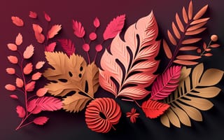 Картинка листья, autumn, red, colorful, leaves, натюрморт