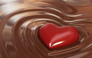 Картинка шоколад, сердце, вкусно