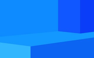 Картинка синий, минимализм, Windows 11