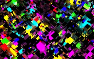 Картинка абстракция, яркие цвета, Яркая симфония, A Vibrant Symphony, Геометрия в движении, Geometry In Motion