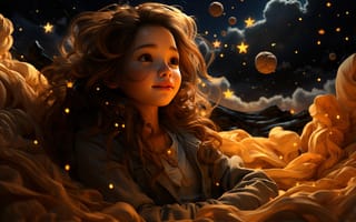 Картинка Digital Art, Cute Girl, Surreal, AI art, Dreamy, Aesthetic