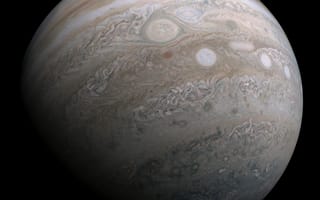Картинка космос, Юпитер, Juno, Kevin M. Gill, поверхность планеты, Юнона, Солнечная система, Jupiter