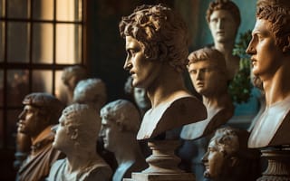 Картинка Окно, Скульптура, Искусство искусственного интеллекта, Нейросеть, Бюсты, Цифровое искусство, Головы, ИИ-арт