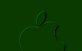 Картинка Apple, minimal, Apple green logo, creative, green s, Apple minimalism, Apple logo, Apple 3D logo