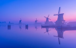 Картинка Holland, windmill, Albert Dros