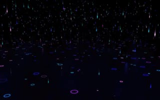 Картинка капли, абстракция, неон, темнота, black, черный, дождь, rain