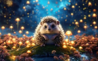 Картинка art, cute, hedgehog