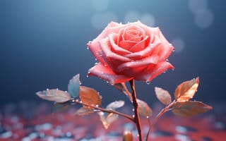 Картинка цветы, праздник, розы, НЕЙРОСЕТЬ, голубой, ИИ-арт, универсальный праздничный