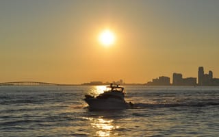 Картинка лето, закат, Miami, путешествие, отдых