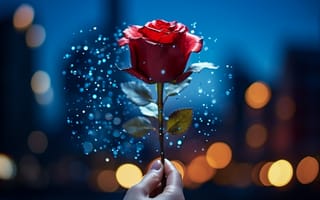 Картинка цветы, розы, руки, ИИ-арт, НЕЙРОСЕТЬ