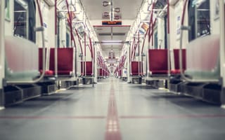 Картинка метро, транспорт, поручни, сиденья