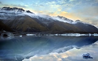 Картинка mountains, icebergs, tasman lake