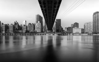Обои New York, мегаполис, мост, Island, Нью Йорк, Roosevelt, Queensboro Bridge