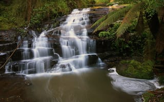 Картинка природа, водопад, водоворот