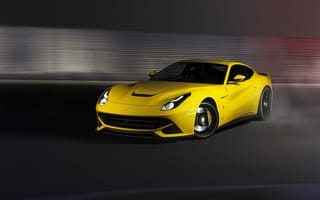 Картинка novitec rosso, f12, yellow, berlinetta, Ferrari