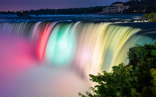 Картинка водопад, Канада, Ниагара, Niagara Falls Colors