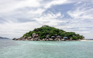 Картинка небо, вода, голубой, остров, Таиланд, океан, green, зеленый