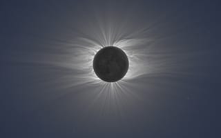 Картинка полное солнечное затмение; фото Miroslav Druckmuller, Peter Aniol, Vojtech Rusin, Total Solar Eclipse