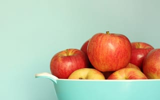 Картинка красный, яблоко, тарелка, фрукт, яблоки, еда