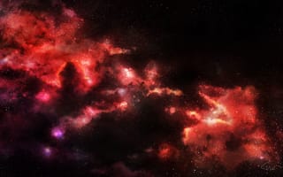 Обои nebula, космос, красная, туманность