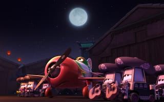 Картинка любовь, ночь, фонари, Cars, love, мультфильм, крылья, приключения