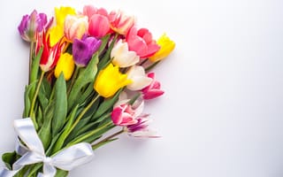 Картинка цветы, букет, colorful, spring, flowers, тюльпаны, tulips, bouquet
