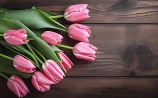 Картинка цветы, букет, pink, розовые, flowers, тюльпаны, tulips, beautiful