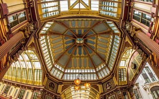 Картинка здание, потолок, Building, London, Leadenhall Market, архитектура