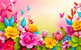 Картинка цветы, яркие, spring, bright, composition, colorful, flowers