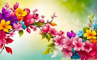 Картинка цветы, яркие, colorful, composition, bright, flowers, spring
