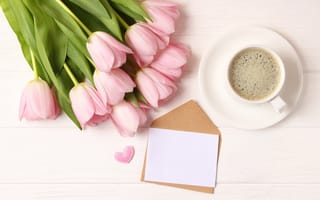 Картинка цветы, букет, wood, beautiful, тюльпаны, pink, розовые, flowers