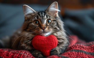 Картинка кошка, котенок, kitten, heart, сердце, cute, милый, lovely