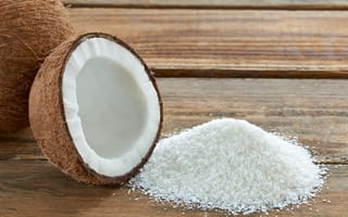 Картинка кокосовая стружка, еда, кокос