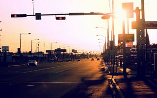 Картинка Fort Stockton, авто, Texas, дорога, улица, свет, город, USA