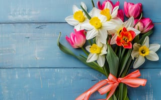 Картинка цветы, spring, букет, flowers, colorful, весна