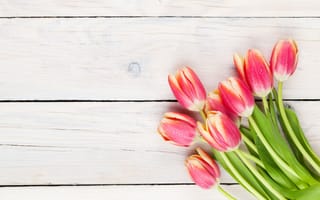 Картинка цветы, букет, tulips, flowers, red, wood, тюльпаны, красные