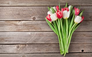 Картинка цветы, букет, тюльпаны, white, tulips, flowers, wood, red