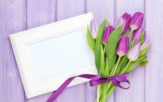 Картинка цветы, букет, wood, рамка, тюльпаны, tulips, открытка, flowers