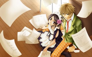 Картинка Kaichou wa Maid-sama, Misaki Ayuzawa, anime, аниме, Takumi Usui, девушка, парень, горничная