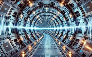 Картинка art, audio, Hadron collider, waveforms, science