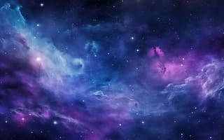 Картинка space, clouds, purple, AI art