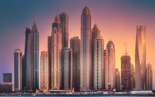 Картинка industrial, dubai, holiday, east, futuristic, landmark, marina, khalifa