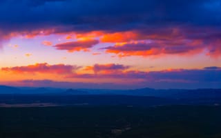 Картинка облака, пейзаж, природа, разноцветное небо