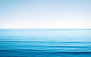 Картинка волны, небо, вода, пейзаж, природа, waves, горизонт, океан