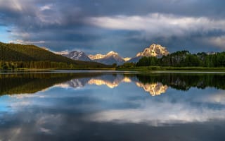 Картинка пейзаж, горы, США, Grand Teton National Park, река