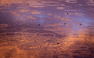 Картинка песок, море, вода, капли, дождь