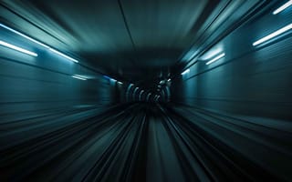Картинка движение, метро, movement, subway, tunnel, скорость, speed, тоннель