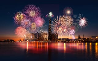 Картинка city, sky, night, new, festive, year, firework